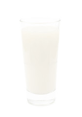 Glass of milk isolated
