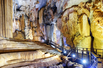 Amazing underground chamber inside Paradise Cave in Vietnam