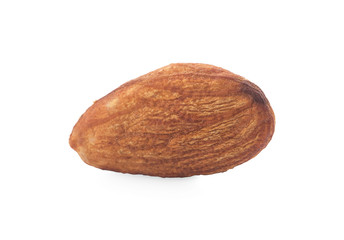 single almond photo closeup isolated on white background