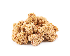 Pile of breakfast muesli isolated