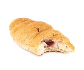 Croissant pastry bun isolated