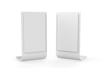Advertising POS POI Retail Trade Stand Banner On Isolated White Background, Mock Up Template, 3D...