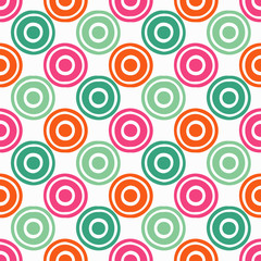 Fototapeta premium Polka dot seamless pattern. Hand hatching. Brushwork. Geometric background. Scribble texture. Тextile rapport.