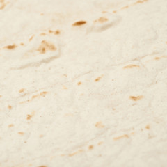 Close-up fragment of a flour tortilla