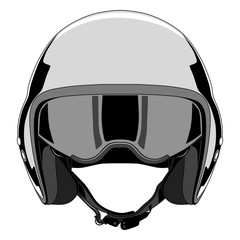 moto helmet with strap