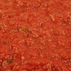 Surface coated with tomato sauce