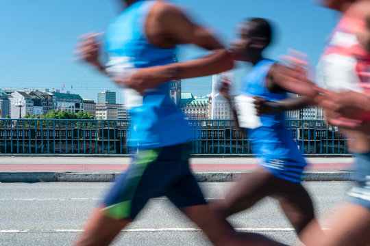 Marathonl&auml;ufer beim Wettkampf