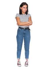 Naklejka premium Beautiful woman full body portrait