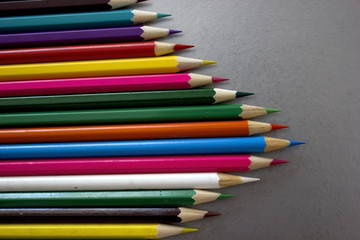 Colorful colored pencils