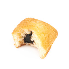 Chocolate corn muffin isolated