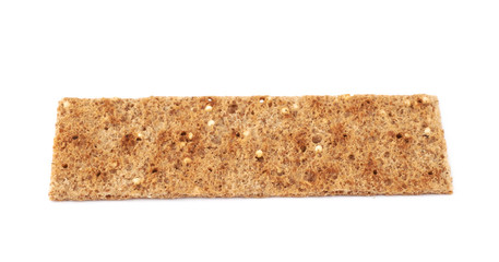 Thin rye crispy cracker isolated