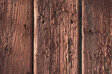 Old wooden planks with peeling paint like background
