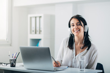 Operator Woman at Call Center