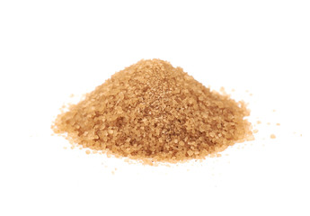 Fototapeta na wymiar Pile of brown sugar isolated