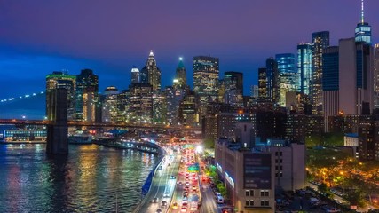 Hyperlapse video of Manhattan skyline and Brooklyn Bridge - Powered by Adobe