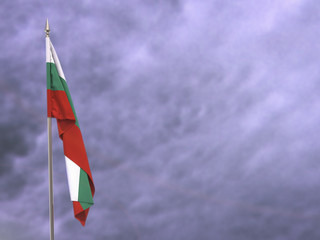 Flag of Bulgaria hanging down dangling