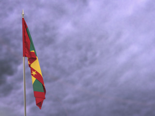 Flag of Grenada hanging down dangling