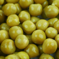 Surface covered with the green peas