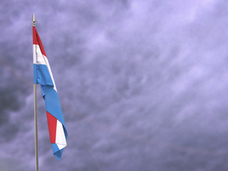 Flag of Luxembourg hanging down dangling