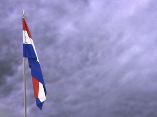 Flag of Paraguay hanging down dangling