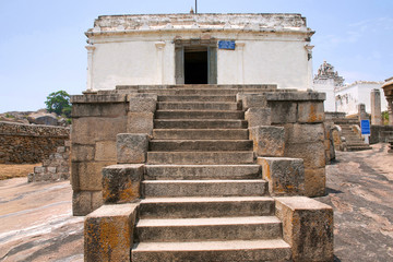 Front view of Shantishwara Basadi, Chandragiri hill, Sravanabelgola, Karnataka