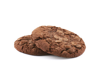 Fototapeta na wymiar Chocolate chip cookie isolated