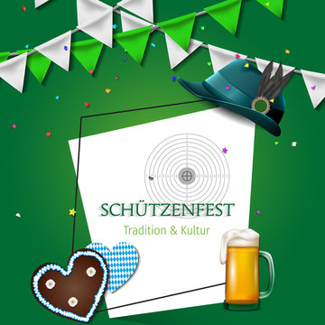 Sch&uuml;tzenfest. Zielscheibe - Sch&uuml;tzenfest
