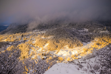 Naklejka premium Cold wheather in the winter