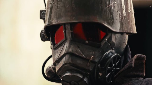 Closeup Nuclear post-apocalypse survivor