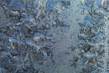 Beautiful nature pattern on frosted glass for background