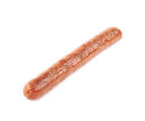 Cooked hot dog sausage isolated