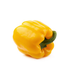 Yellow bell peppers isolated on a white background