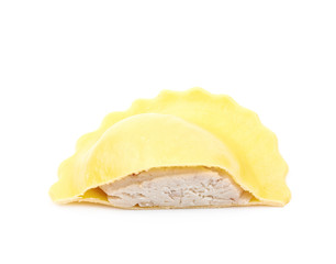 Cheese ravioli composition isolated