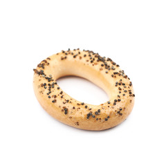 Poppy seeds bagel isolated
