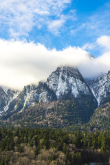 Fototapeta premium Clouds in Bucegi Mountains