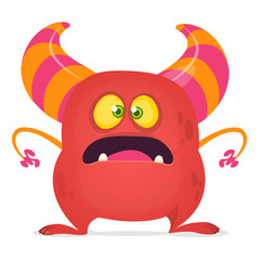 Cute cartoon monster devil. Vector illustration devil