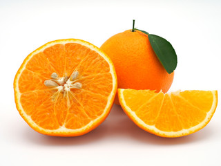 Orange isolated in white background.