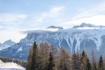 Landscape in Italy with Dolomites Mountains