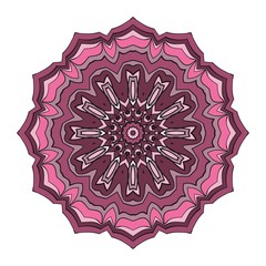 Modern floral ornament. Vector color mandala illustration