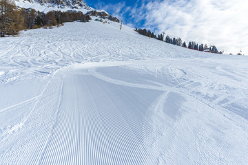 Obraz premium Ski resort in Dolomites, Carezza ski ,Italy