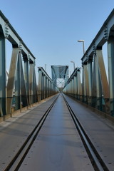 Railroad bridge perspective