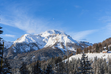 Winter landscape in Dolomites Mountains, Italy
