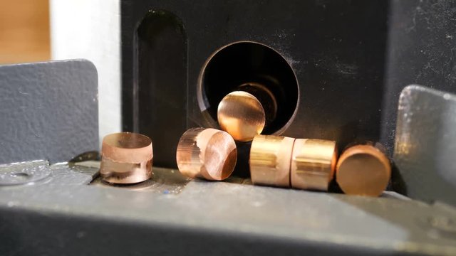 cooper parts shoot out of machine making holes