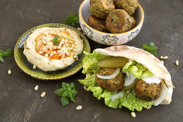 Falafel, a traditional Israeli dish of chickpea.