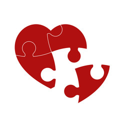 Red puzzle heart