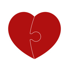 Red puzzle heart