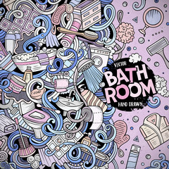 Cartoon doodles Bathroom frame