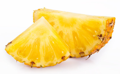 Fresh pineapple on white background