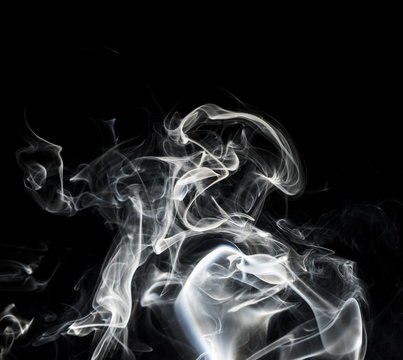 Smoke on black background