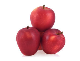 pink lady apples isolated on white background